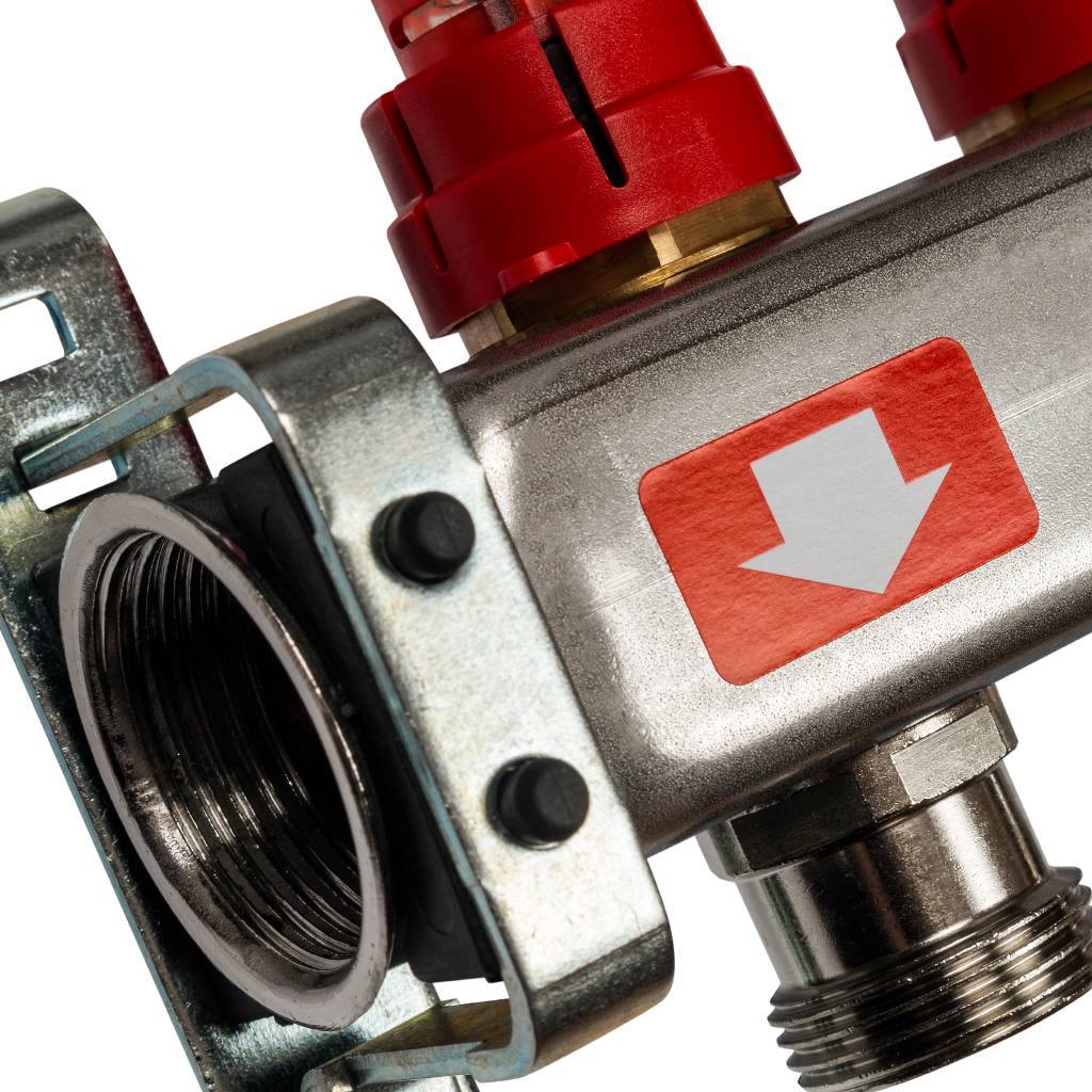 Коллектор из нержавеющей стали с расходомерами STOUT 8 выходов