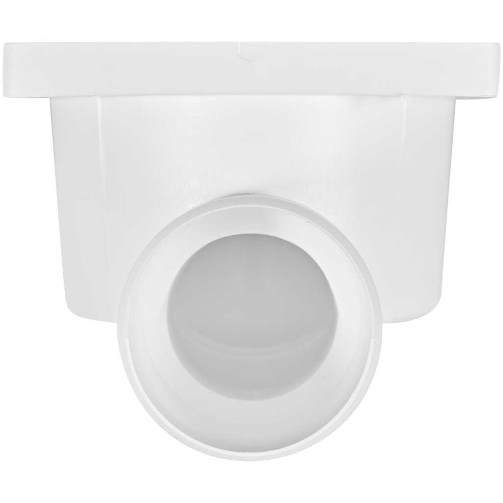 Трап нерегулируемый, боковой Sinikon пластиковая решетка 100*100 (Белый) D50, 10.B.050.N.P.B