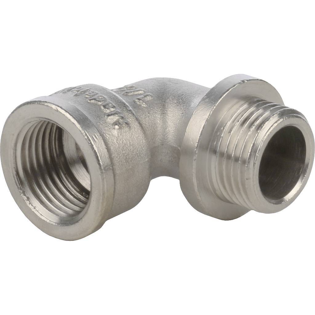 Угольник STOUT с упором НВ никелированный 1/2, SFT-0016-000012