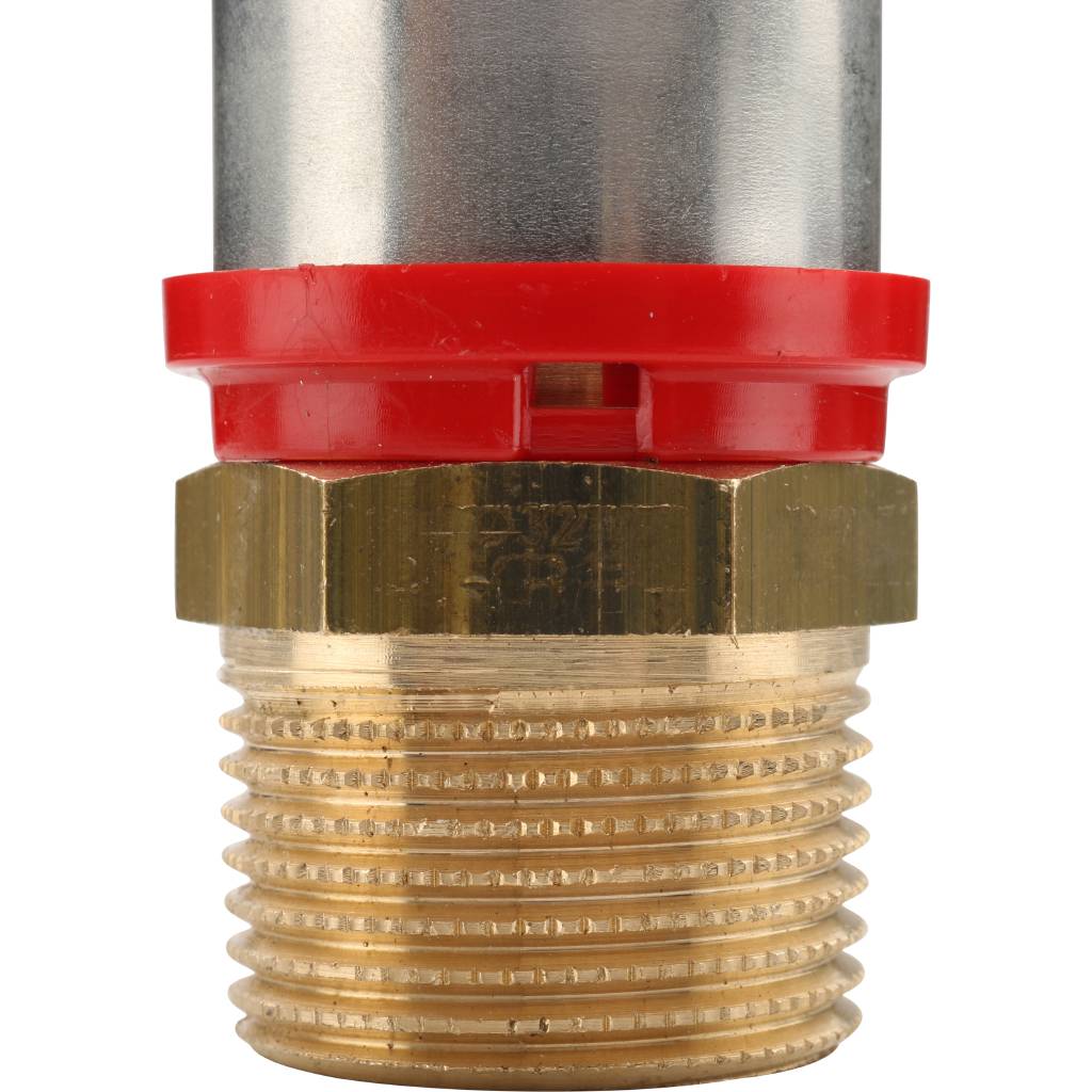 Муфта TIEMME с наружной резьбой 32x1 для металлопластиковых труб прессовой, 1650032