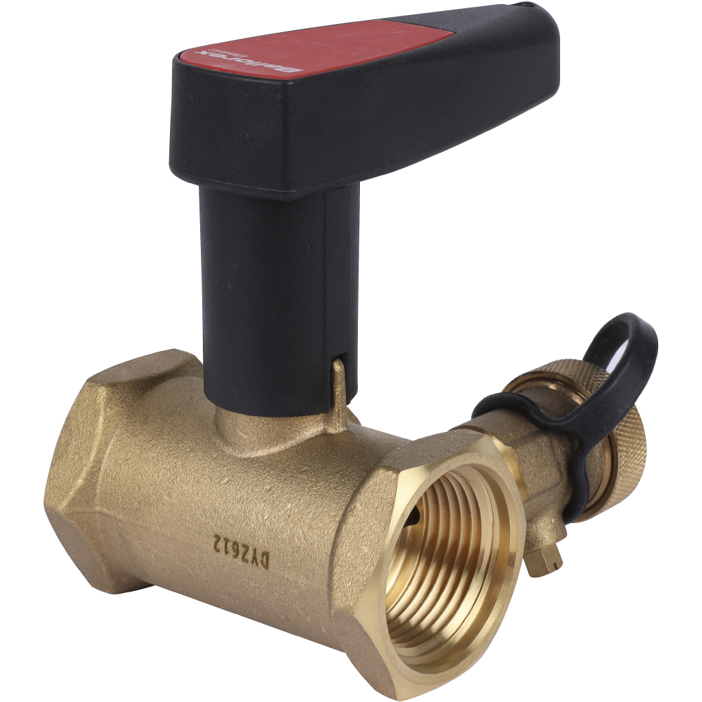 Клапан ручной БРОЕН Basic DN 025 PN 25 запорный с дренажем, 594765