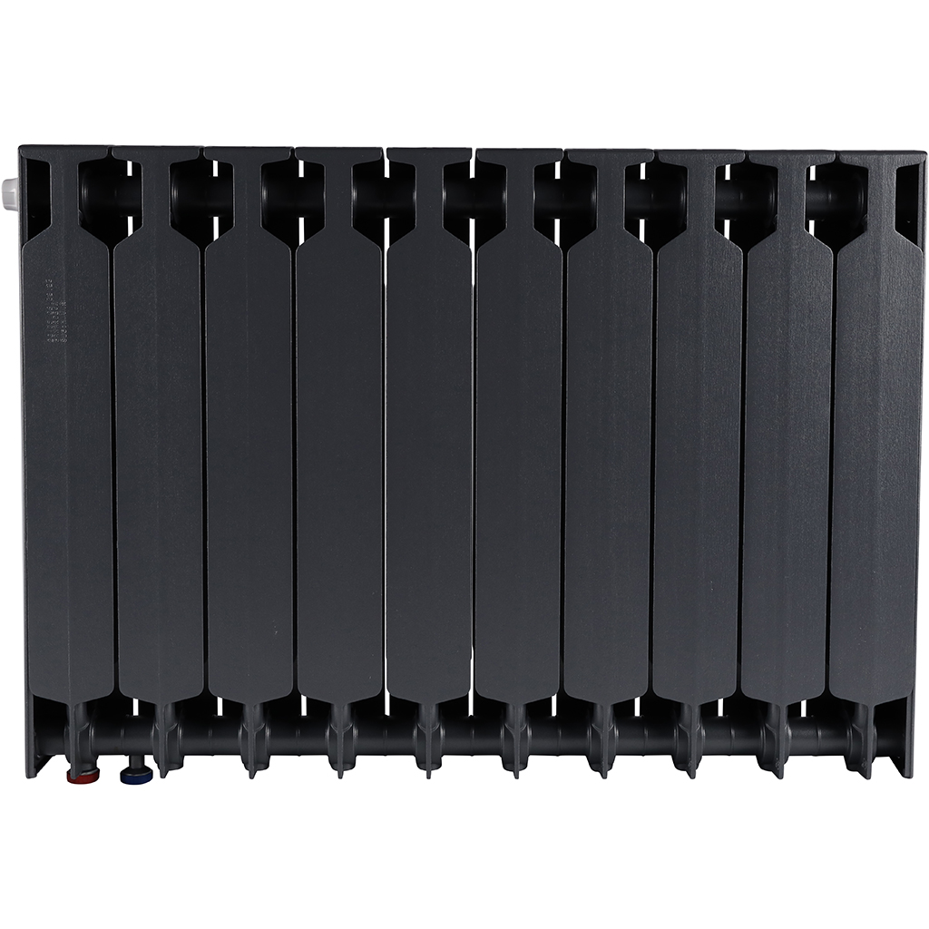 Радиатор биметаллический RIFAR SUPReMO VENTIL 500 SVR 10 секций нижнее правое подключение (Цвет ТИТАН), 4RS50.VR-10-TI