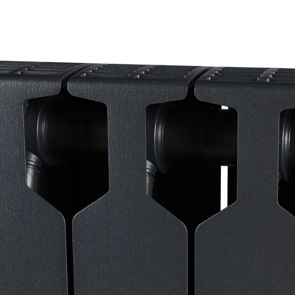 Радиатор биметаллический RIFAR SUPReMO VENTIL 500 SVR 12 секций нижнее правое подключение (Цвет ТИТАН), 4RS50.VR-12-TI