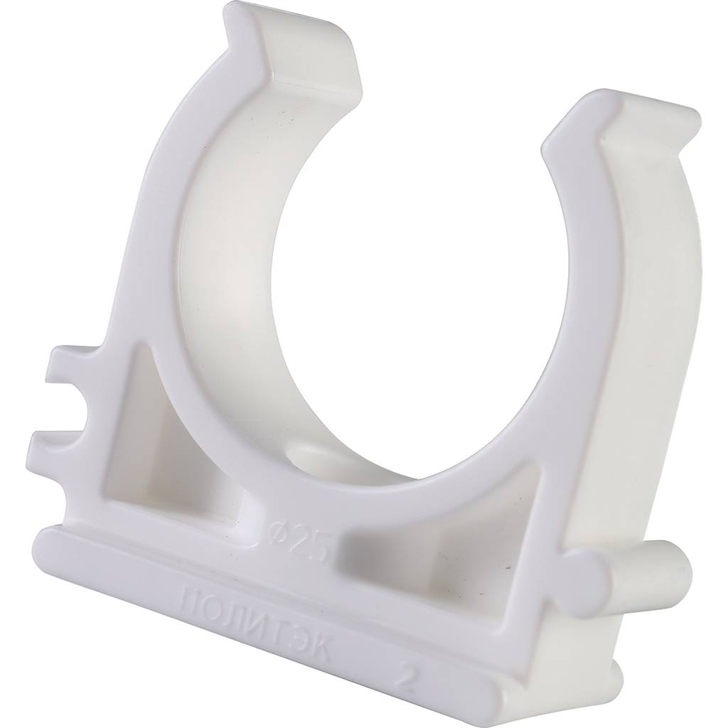 Крепление Политэк d=25 для полипропиленовых труб под сварку (цвет белый)
