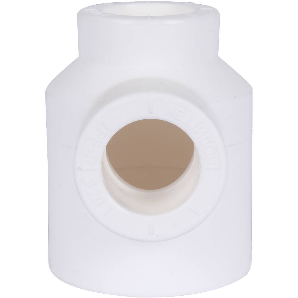 Тройник переходной Политэк 32х20х20 для полипропиленовых труб под сварку (цвет белый), 9300322020