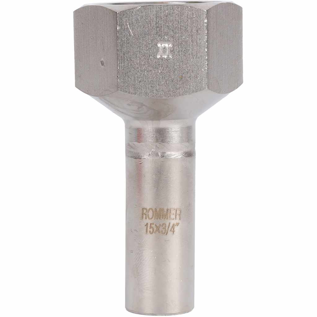 Вставка ROMMER переходная НПр-ВР, 15х3/4, из нержавеющей стали прессовой, RSS-1023-001534
