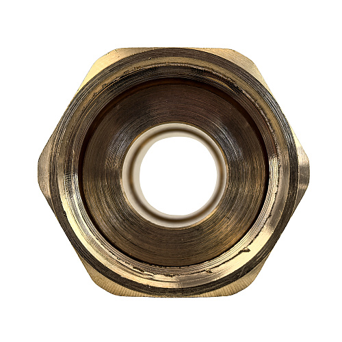 Муфта с накидной гайкой аксиальная, латунь,20х3/4, желтый, RTP