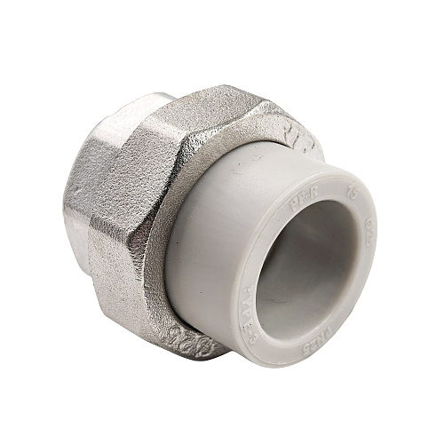 Муфта комбинированная разъемная (Американка) PPR внутренняя резьба 25х1,  серый, RTP