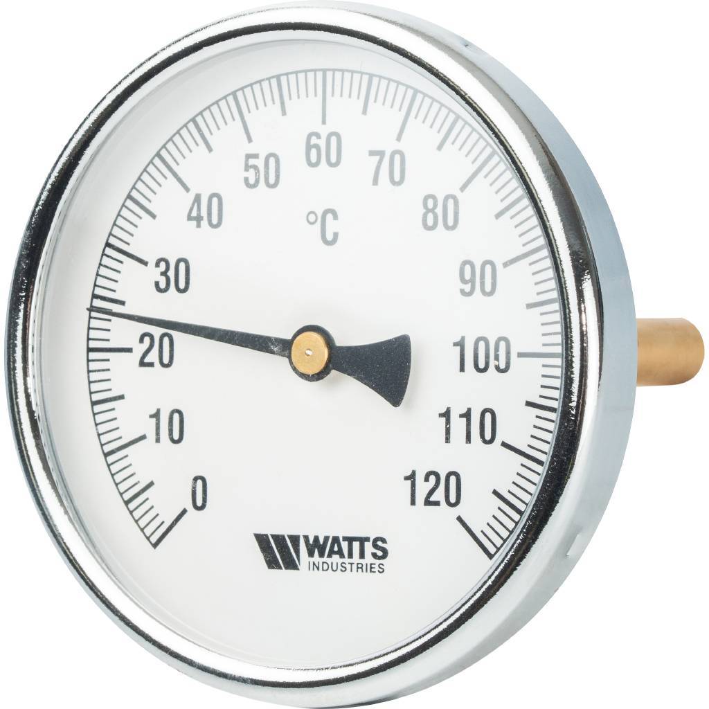 Термометр биметаллический WATTS с погружной гильзой 150 мм
