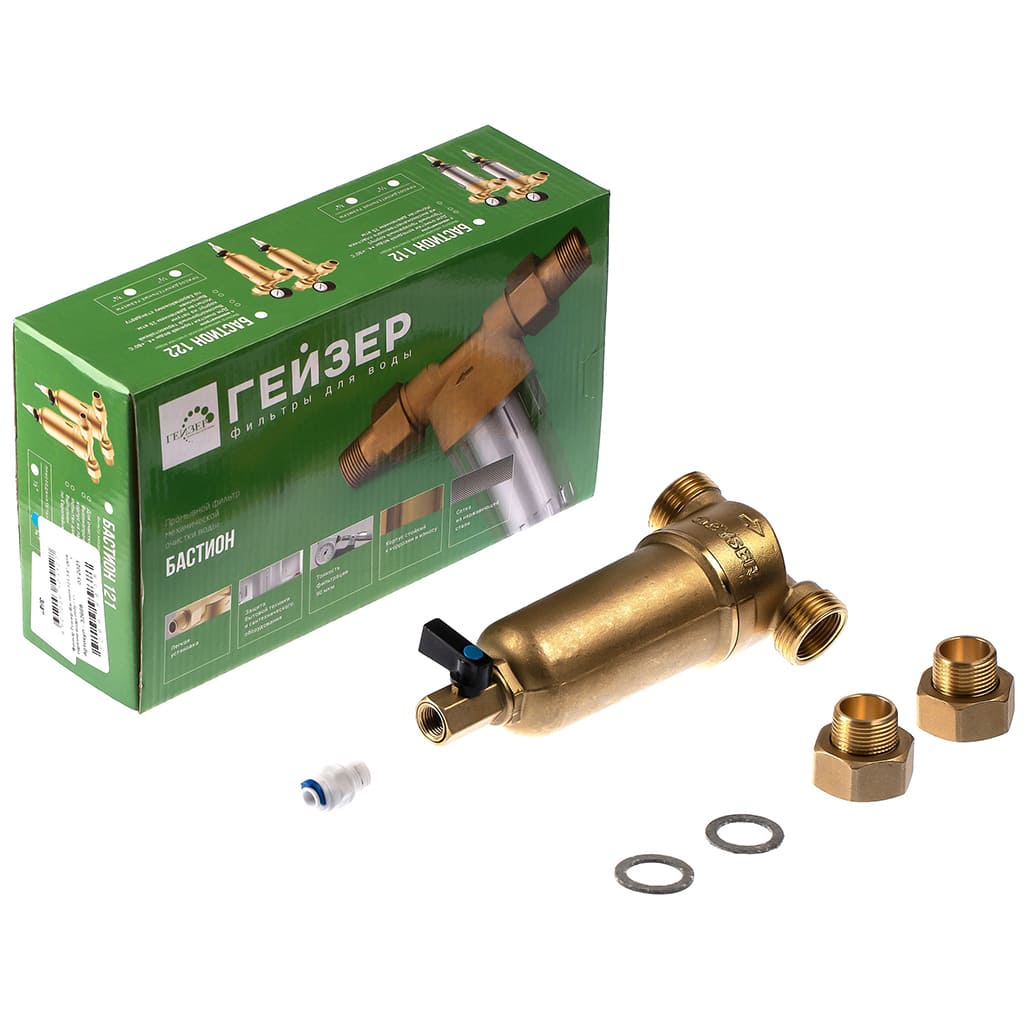 Фильтр самопромывной Гейзер-Бастион 121 3/4 для горячей воды d60