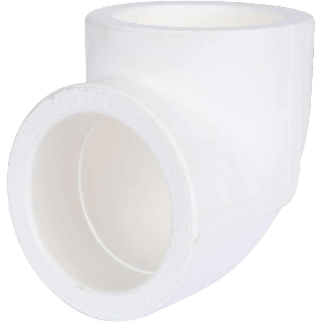 Угольник Kalde d=63 90* для полипропиленовых труб под сварку (цвет белый), R.3212-elb-630000