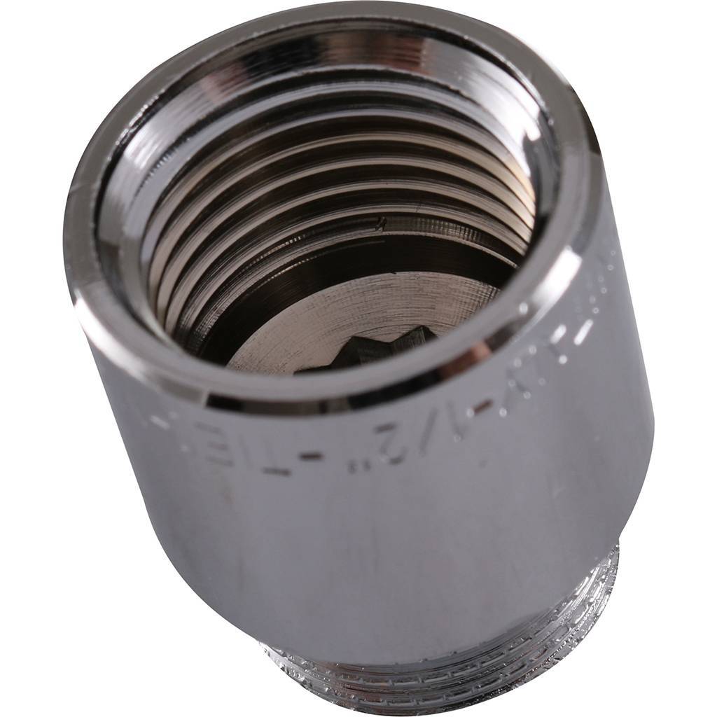 Удлинитель TIEMME НВ 20мм-1/2 хром для стальных труб резьбовой, 1500060