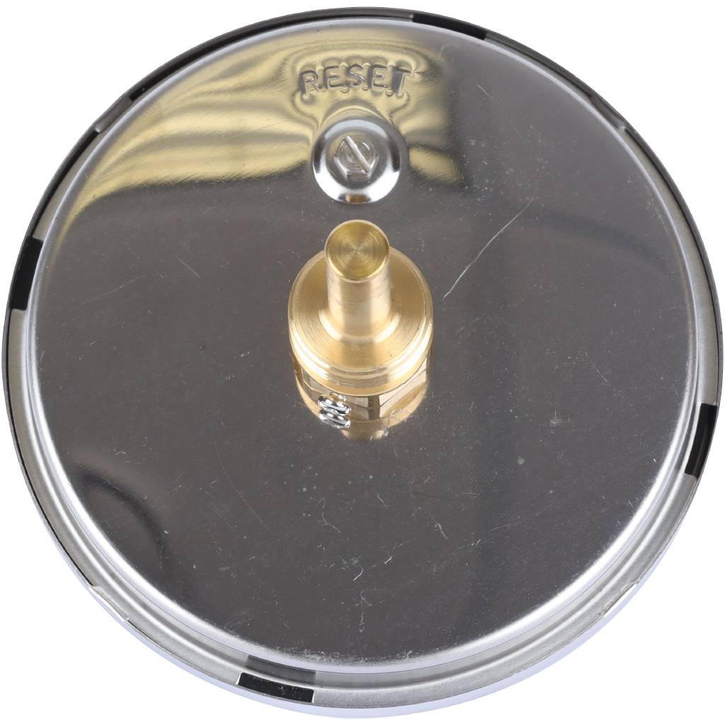 Термометр биметаллический погружной РОСМА 100 мм c гильзой 120 градусов 1/2 осевой шток 46х6 мм БТ-41.211