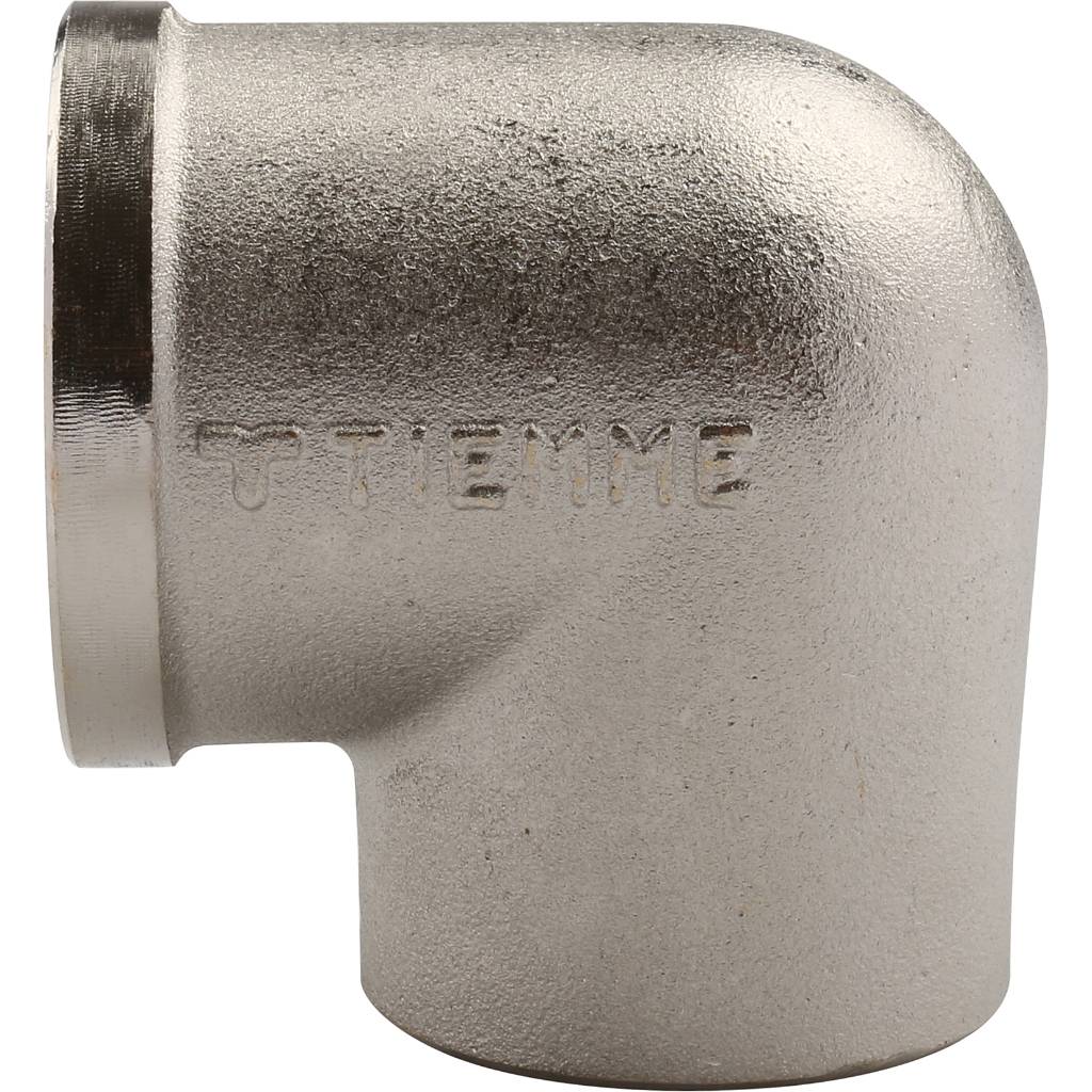 Угольник TIEMME ВВ никелированный 1х3/4 для стальных труб резьбовой, 1500392