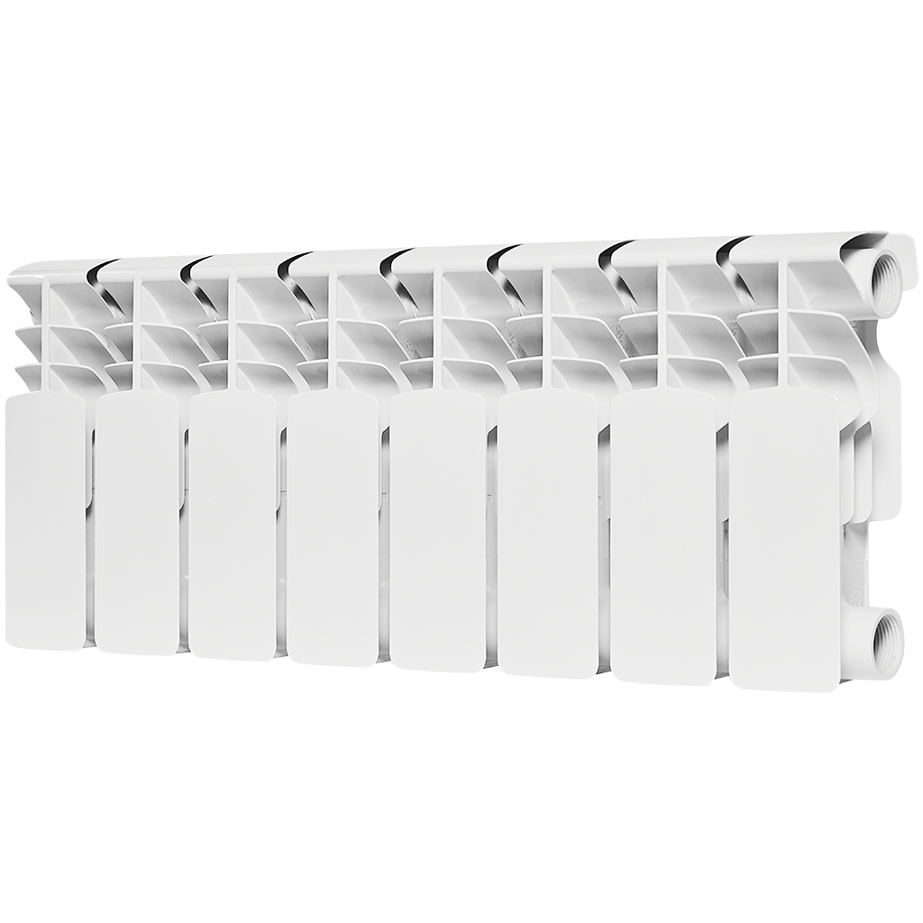 Радиатор биметаллический ROMMER Plus BM 200 8 секций боковое подключение (RAL9016)