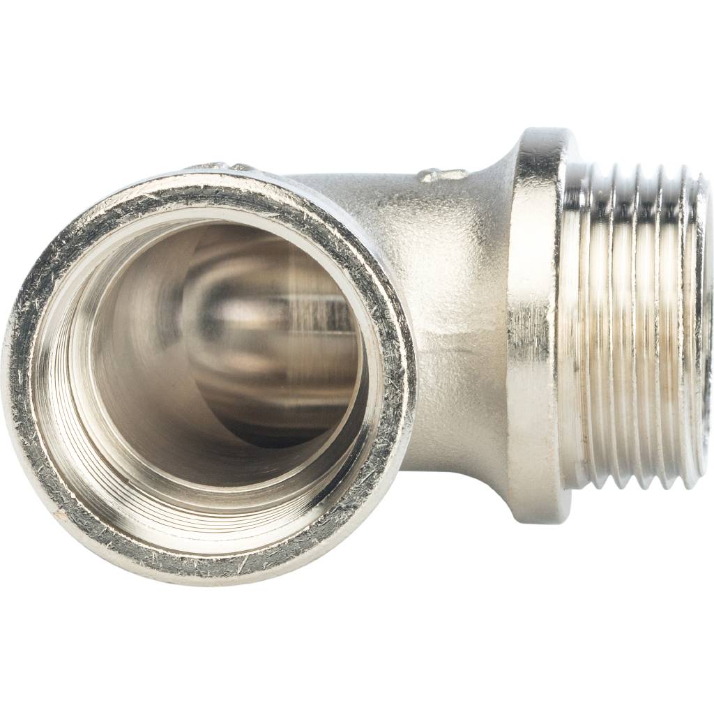 Угольник никелированный STOUT НВ 1  с упором, SFT-0016-000001