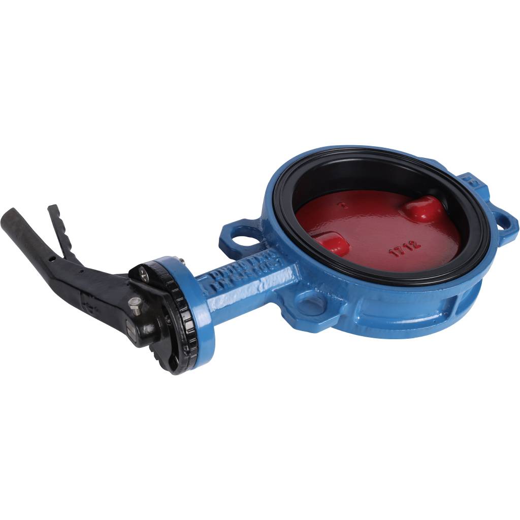 Затвор поворотно-дисковый Tecofi VPI4448 DN 150 PN 16 межфланцевый с ручкой из чугуна EPDM