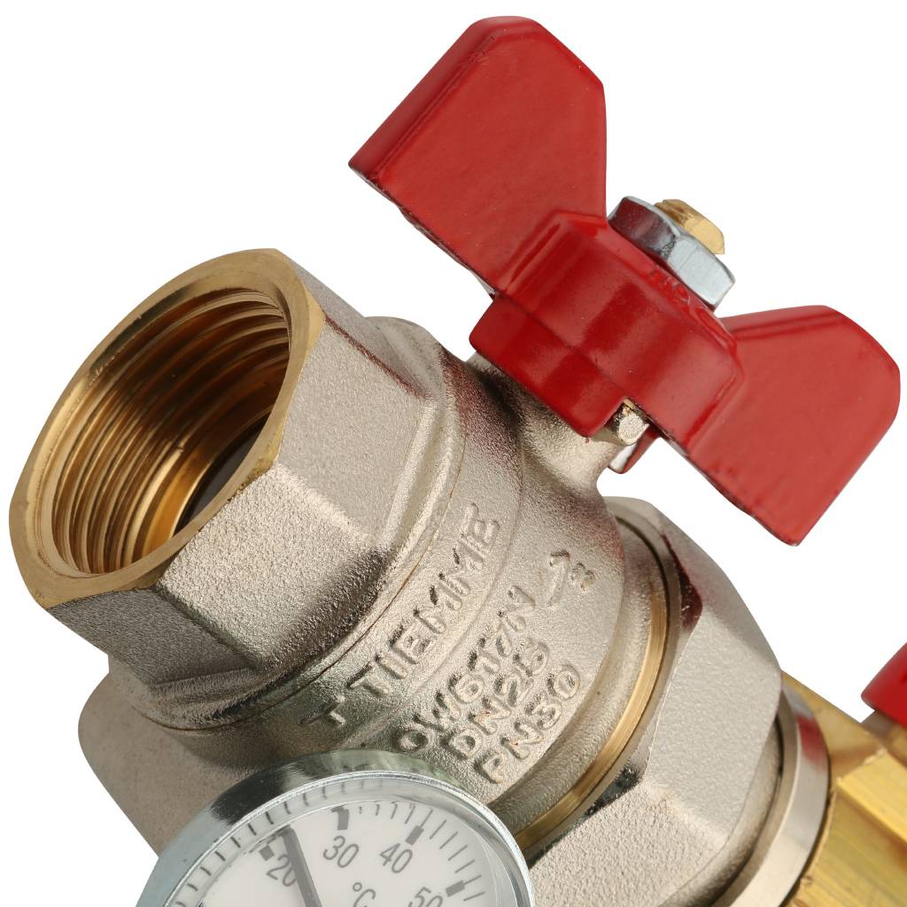 Коллектор в сборе с расходомерами на 3 выхода TIEMME 1х3/4 ЕК