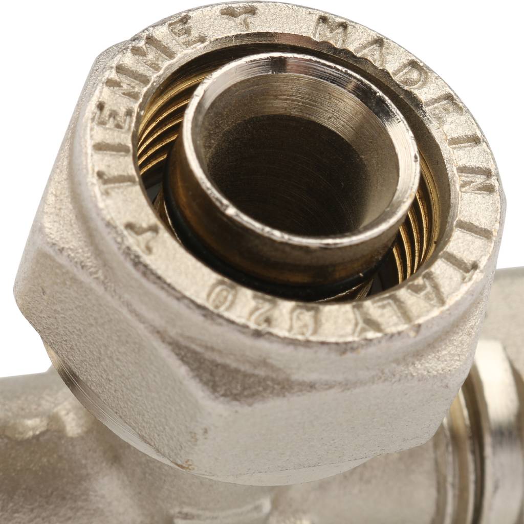 Тройник переходной TIEMME (16.2х20.2х16.2) для металлопластиковых труб винтовой, 1600078