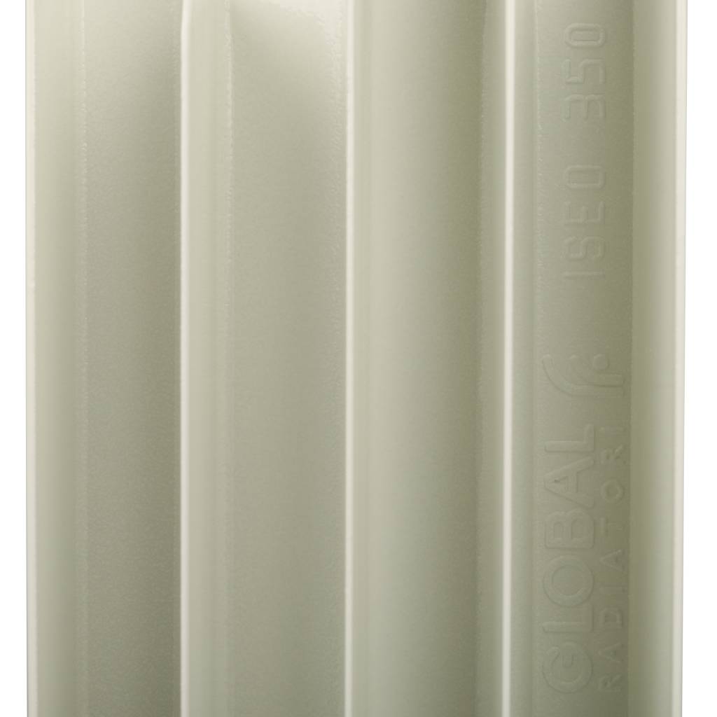 Радиатор алюминиевый Global ISEO 350 6 секций боковое подключение (белый RAL 9010), IS035006