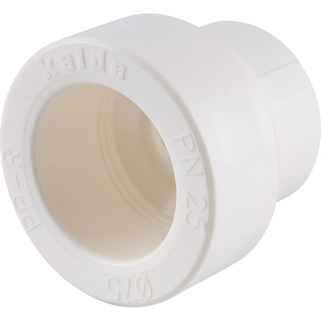 Муфта переходная Kalde 75x32 для полипропиленовых труб под сварку (цвет белый)