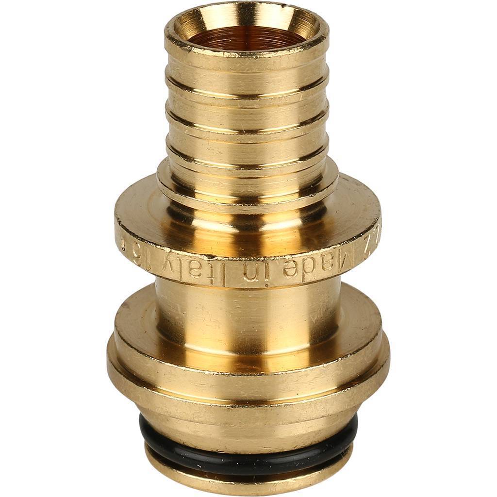 Переходник STOUT с накидной гайкой (евроконус) 16xG 3/4 для труб из сшитого полиэтилена аксиальный