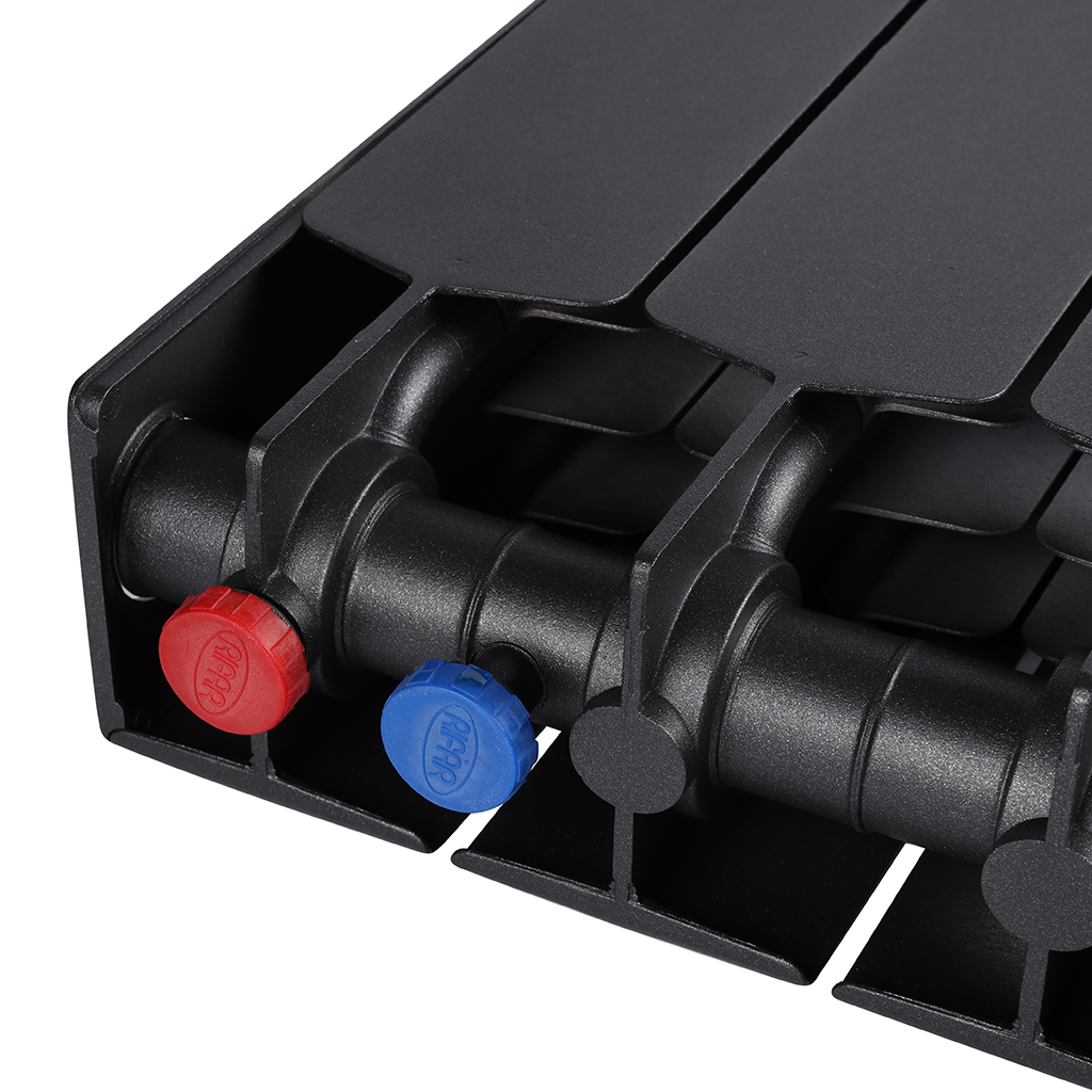 Радиатор биметаллический RIFAR SUPReMO VENTIL 500 SVR 8 секций нижнее правое подключение (Цвет АНТРАЦИТ), 4RS50.VR-8-AN