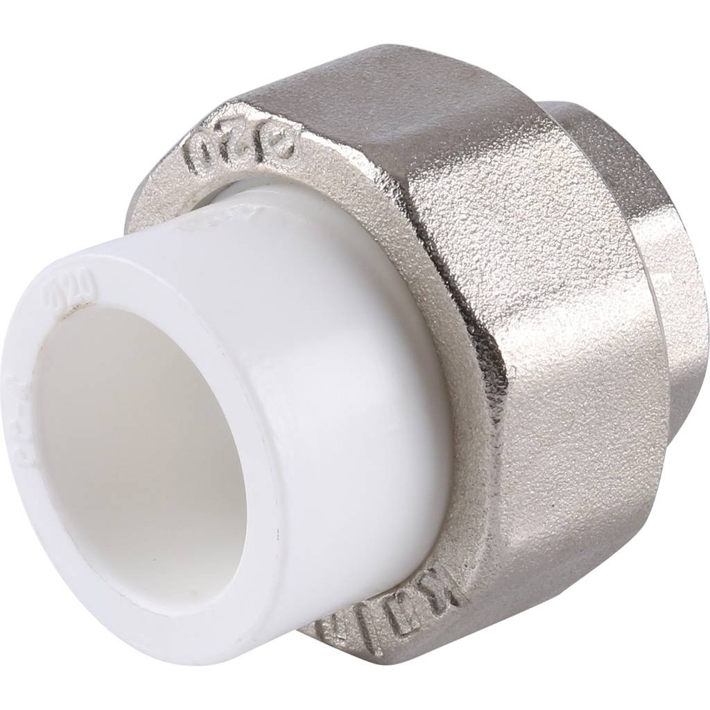 Муфта разъемная Kalde с внутренней резьбой 20х1/2 для полипропиленовых труб под сварку (цвет белый), 3252-tuf-200b00