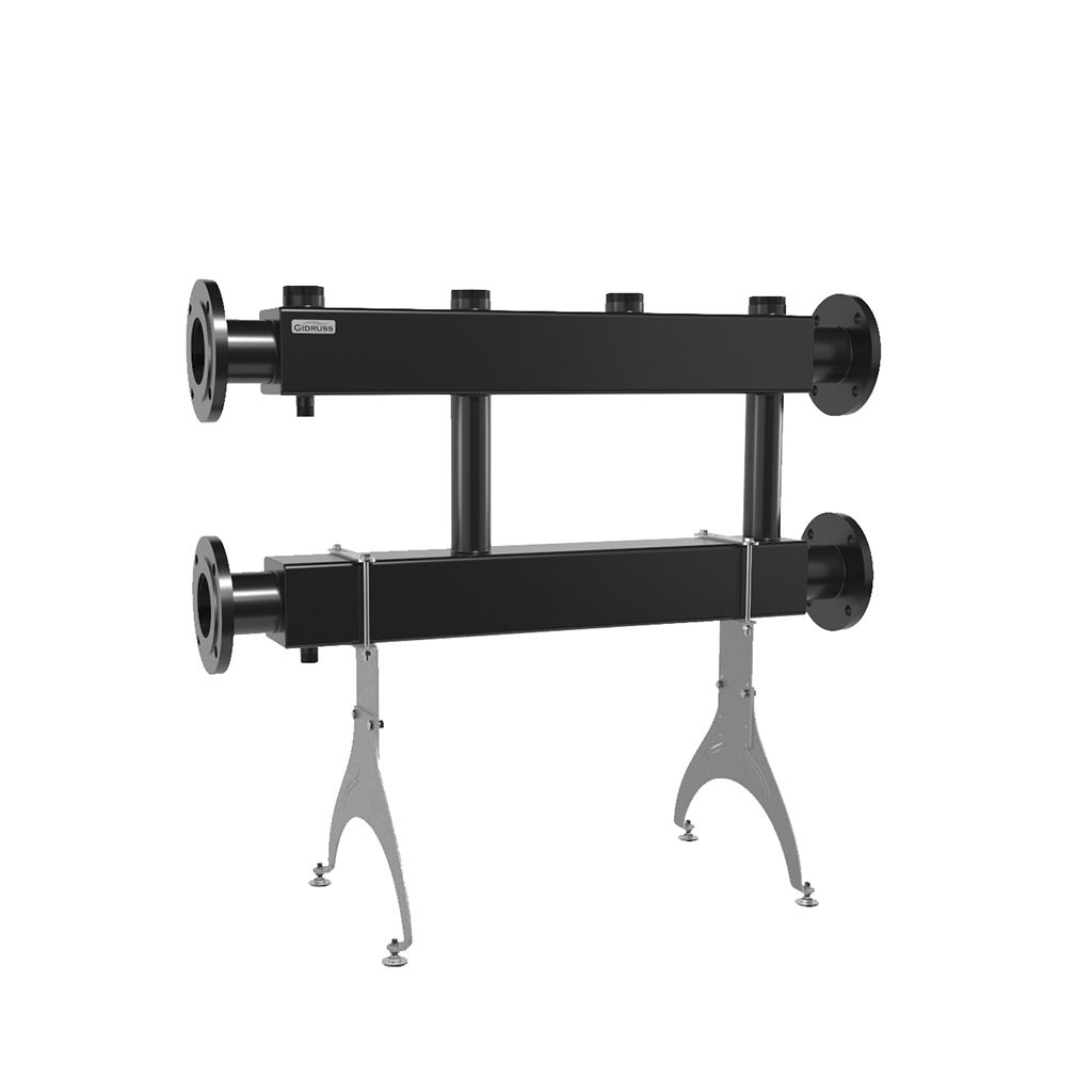 Модульный коллектор GIDRUSS MK-600-2x50 (до 600 кВт, 2 магистр. подкл. Фл.Ду80, 2 контура G 2 вверх или вниз)
