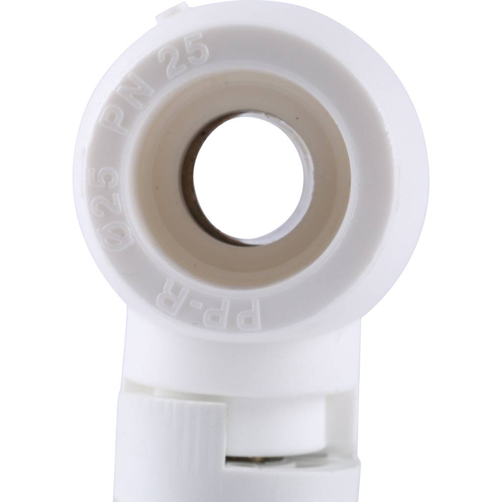 Кран шаровой Kalde d=25 для полипропиленовых труб под штукатурку (цвет белый), 3242-vlb-250002