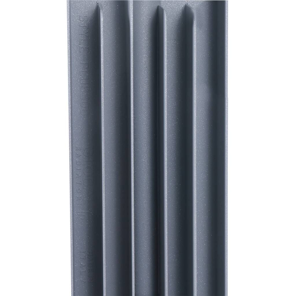 Радиатор биметаллический Global STYLE PLUS 500 4 секции боковое подключение (цвет cod.08 grigio argento opaco metallizzato 2676 (серый)), 155268