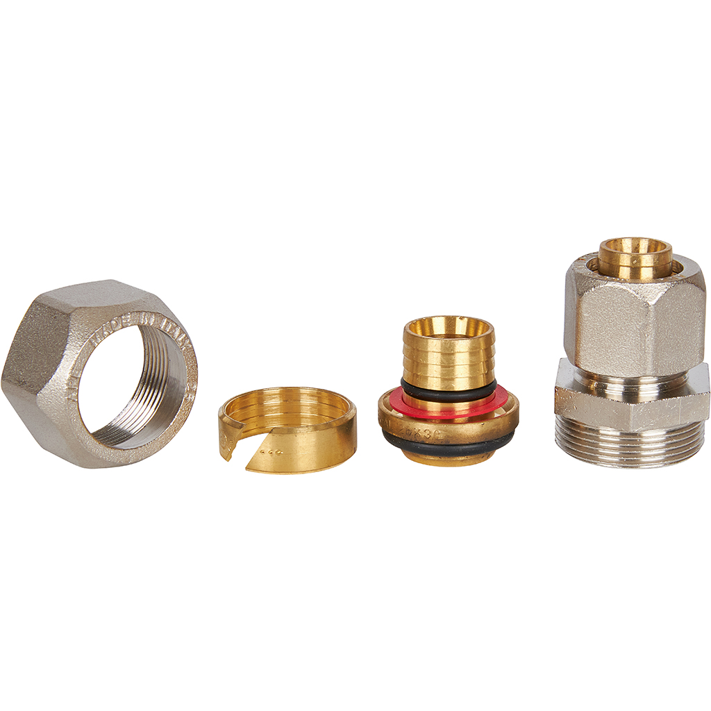 Муфта STOUT соединительная переходная 26x20 для металлопластиковых труб винтовой, SFS-0004-002620