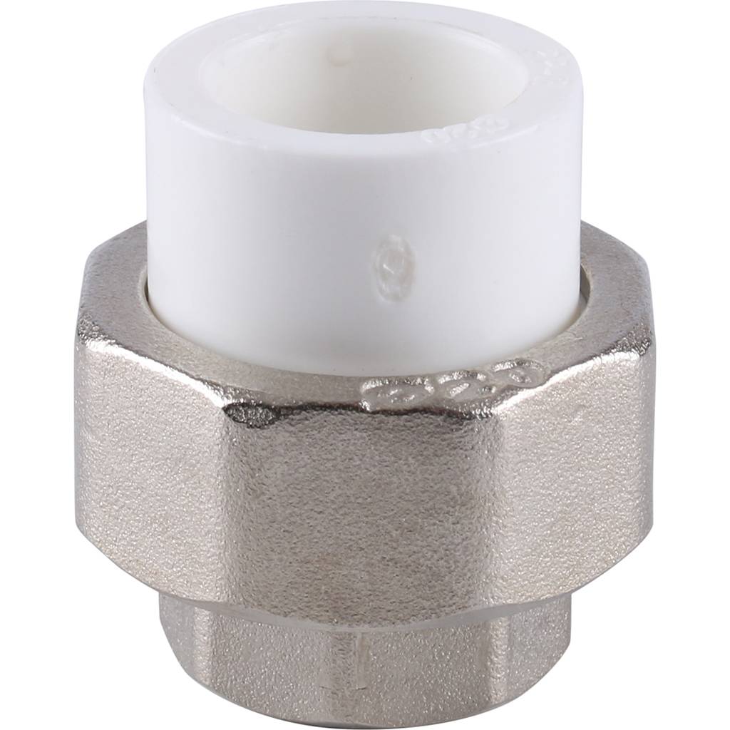 Муфта разъемная Kalde с внутренней резьбой 20х1/2 для полипропиленовых труб под сварку (цвет белый)