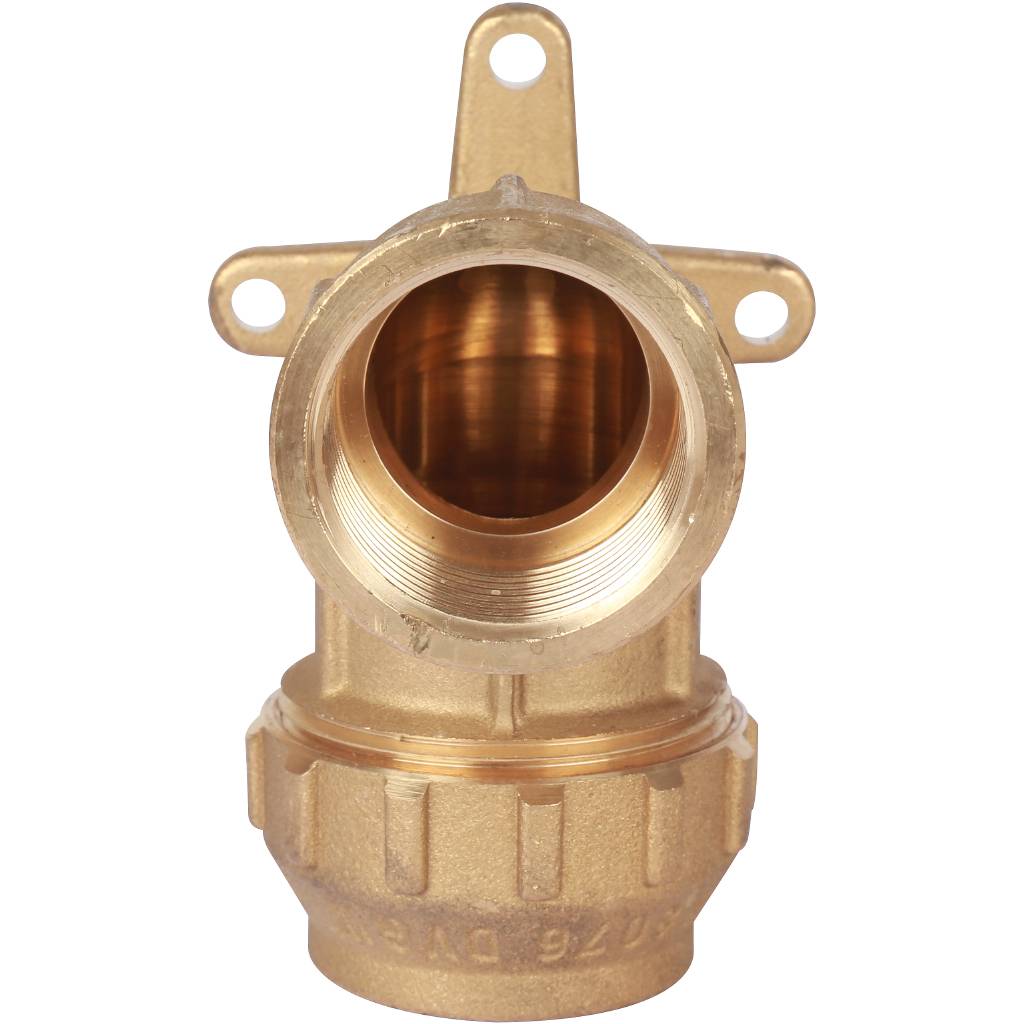 Угольник TIEMME с внутренней резьбой и креплением 32х1 для труб ПНД винтовой, 3400056