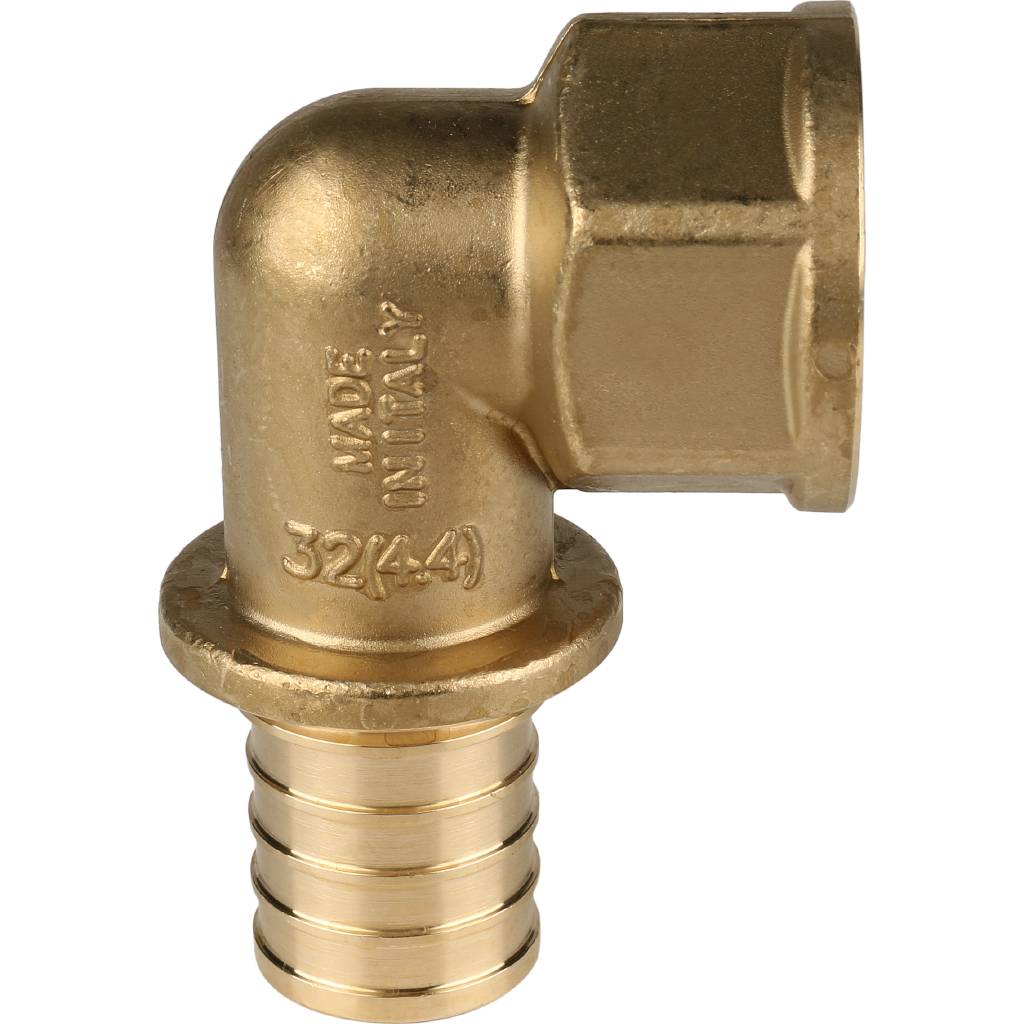 Угольник-переходник STOUT с внутренней резьбой 32xG 1 для труб из сшитого полиэтилена аксиальный