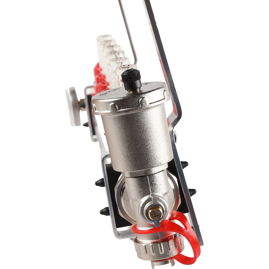 Коллектор из нержавеющей стали в сборе с расходомерами ROMMER 6 выходов, RMS-1210-000006