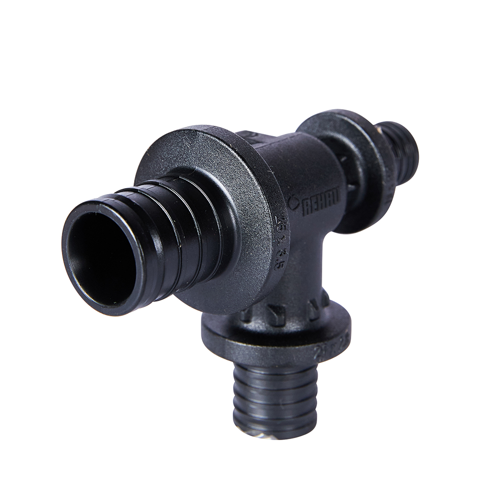 Тройник РЕХАУ RAUTITAN с уменьшенным боковым и торцевым проходом 25-20-16 PX, 11600841001