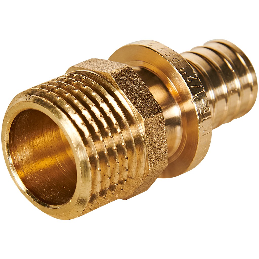 Переходник с наружной резьбой ROMMER 16xG 1/2 для труб из сшитого полиэтилена аксиальный