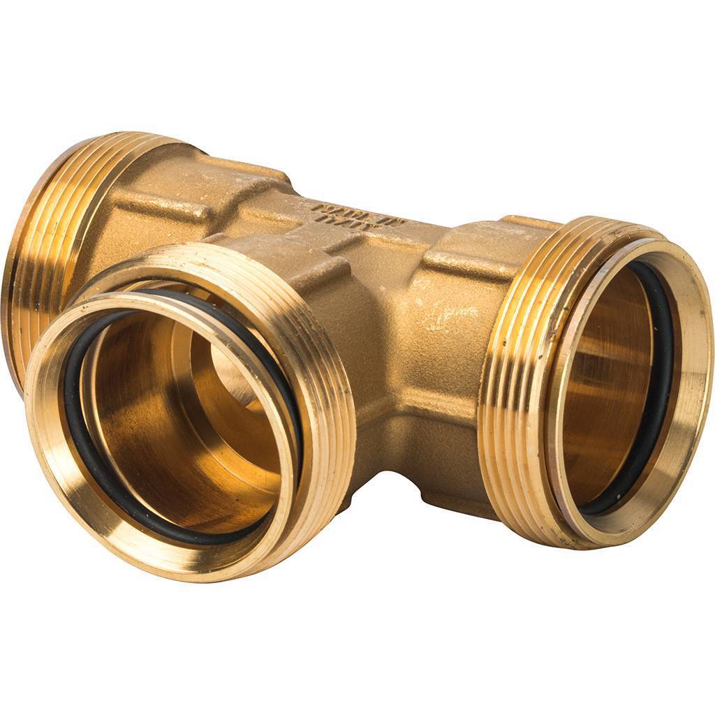 Тройник TIEMME 40х40х40 для труб ПНД винтовой, 3400050