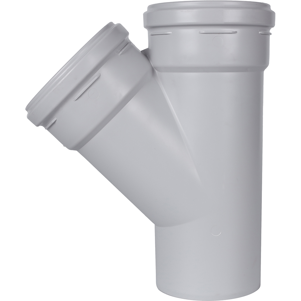 Тройник канализационный бесшумный STOUT D110x110/ 45°, SKB-0015-111145