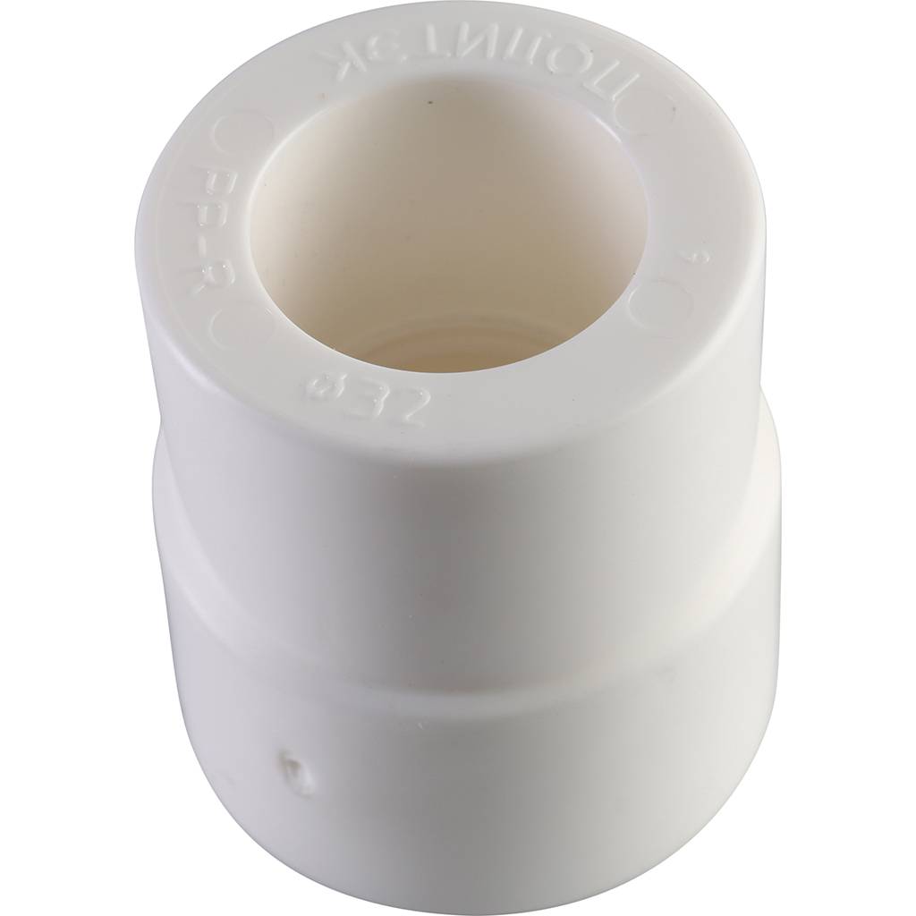 Муфта переходная внутр./наруж. Политэк 32х25 для полипропиленовых труб под сварку (цвет белый), 9200003225