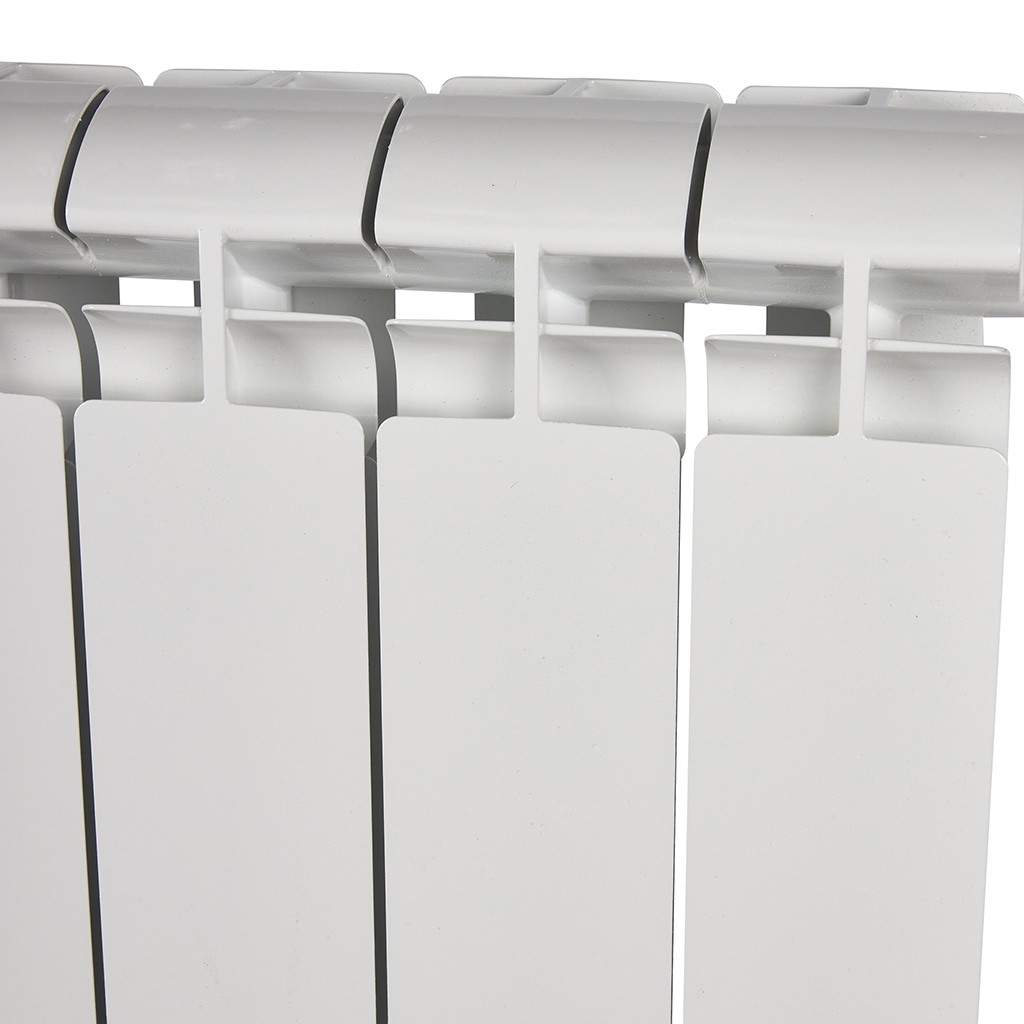 Радиатор алюминиевый STOUT ALPHA 500 8 секций боковое подключение (белый RAL 9016), SRA-2310-050008