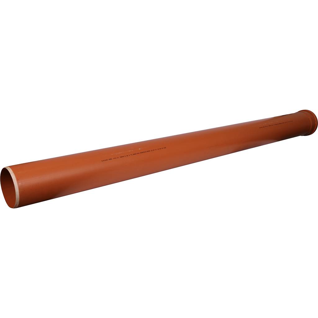 Труба Sinikon НПВХ D160x4,0 SN4, 1000 мм для наружной канализации, 22010.R