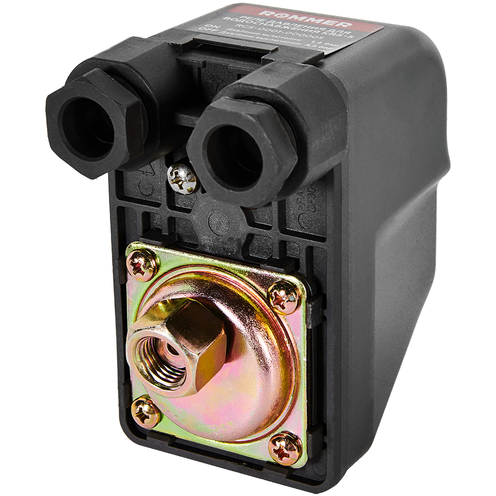 Реле давления для водоснабжения ROMMER KRS-5 1/4 с накидной гайкой