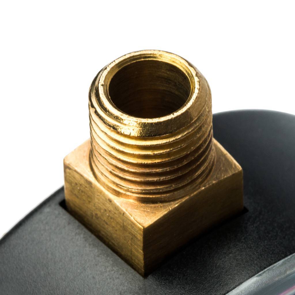 Термоманометр радиальный STOUT в комплекте с автоматическим запорным клапаном 80 мм