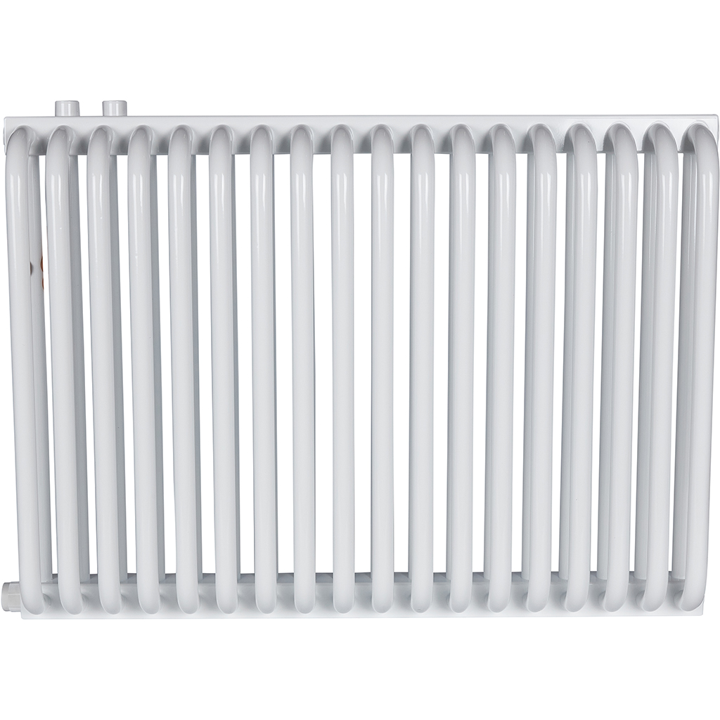 2-х трубчатый радиатор стальной ROMMER RST 2050/18 секций нижнее правое подключение RAL9016, RST-205018-020