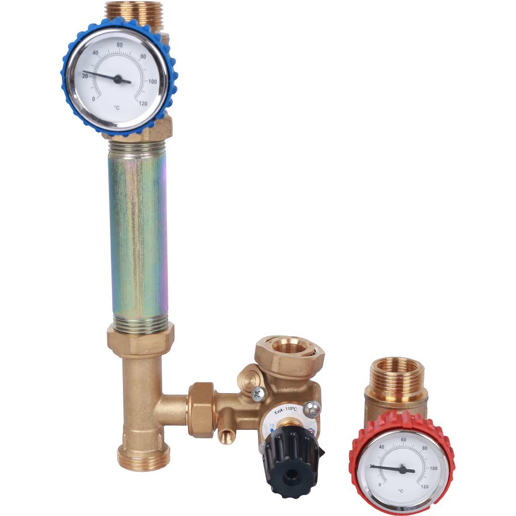 Насосная группа STOUT SDG-0007 с 3-х ходовым приводным смесителем 3/4 без насоса, SDG-0007-002001