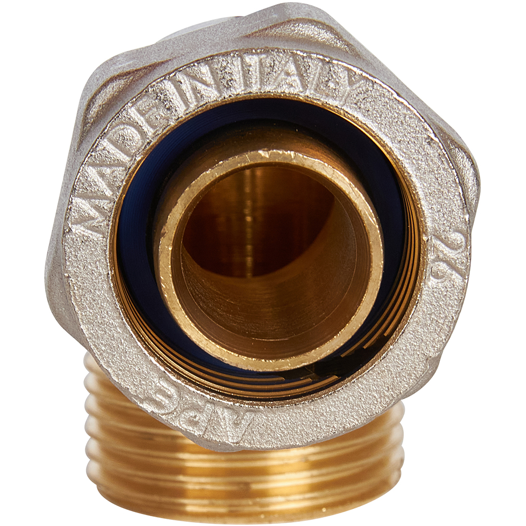 Угольник-переходник STOUT с наружной резьбой 1 x26 для металлопластиковых труб винтовой, SFS-0006-000126