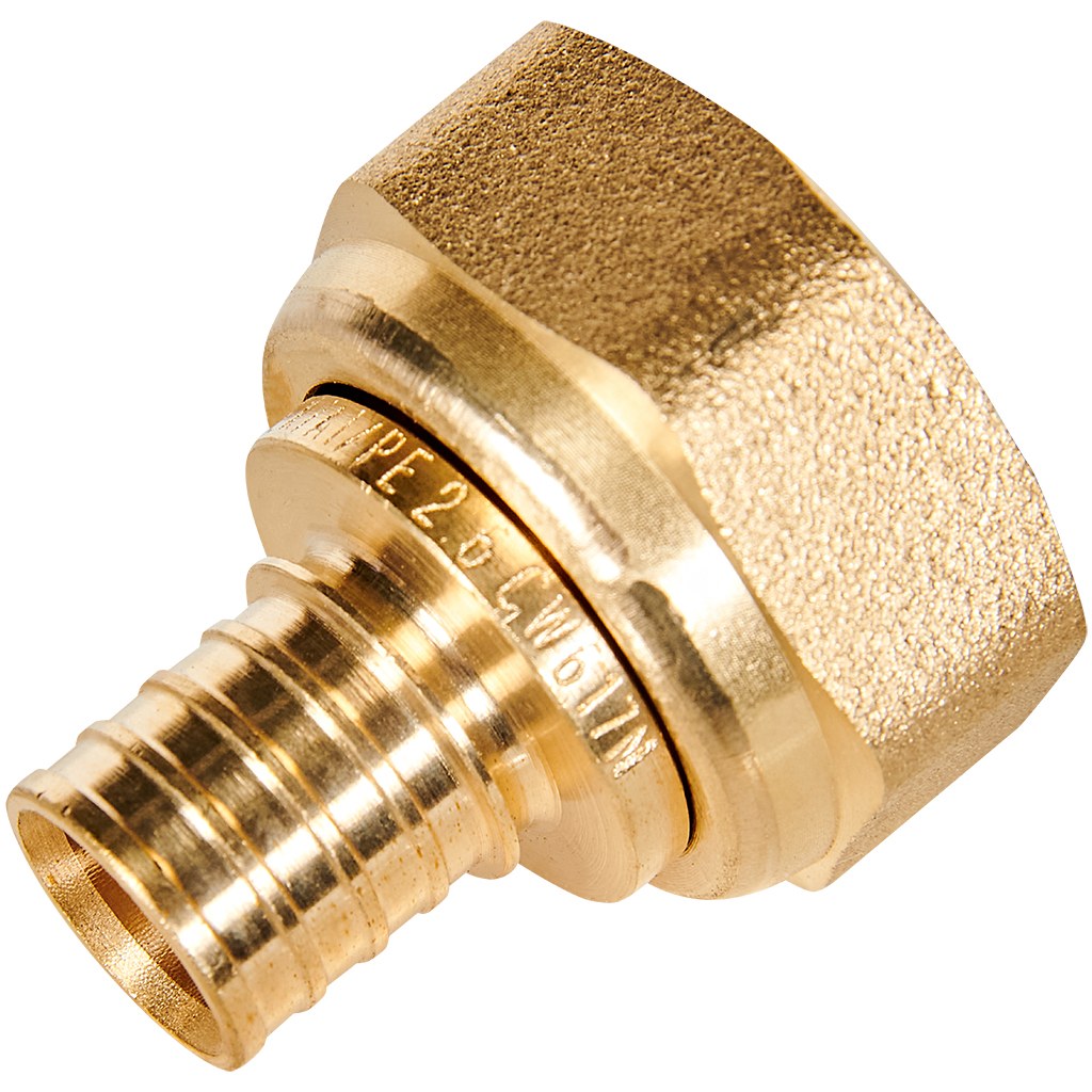 Переходник с накидной гайкой ROMMER 16xG 3/4 для труб из сшитого полиэтилена аксиальный, RFA-0019-001634