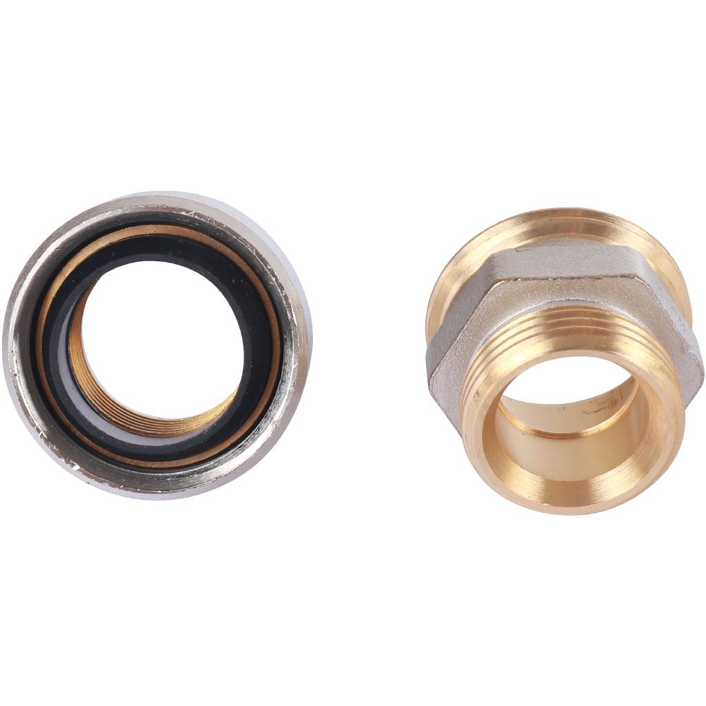 Фитинг Meibes резьбовой латунный Plus для стальных труб 1/2”*3/4” НР, F13063